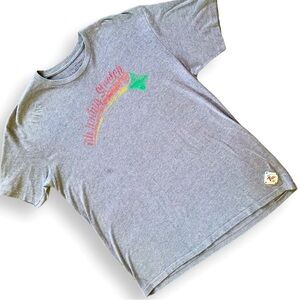 7th INNING STRETCH Men’s Grey Short Sleeve Tee 100% Cotton T-Shirt